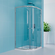 Mereo Sprchový set: sprchový kout, 90x90x185 cm, sklo čiré, SMC nízká vč. sifonu CK35123ZN