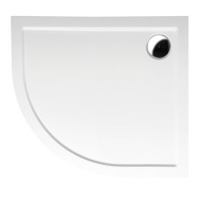 RENA R sprchová vanička z litého mramoru, čtvrtkruh 90x80cm, R550, pravá, bílá 72891
