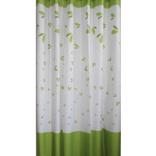 Sprchový závěs 180x180cm, polyester, zelené listy 16477