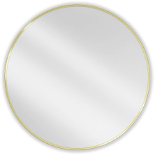Kulaté koupelnové zrcadlo Mexen Loft 90 cm, zlatý rám - 9850-090-090-000-50