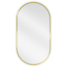 Mexen Loft oválné koupelnové zrcadlo 75 x 40 cm, zlatý rám - 9851-075-040-000-50