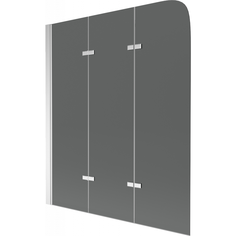 Mexen Felix 3-křídlá vanová zástěna 120 x 140 cm, grafit, chrom - 890-120-003-01-40