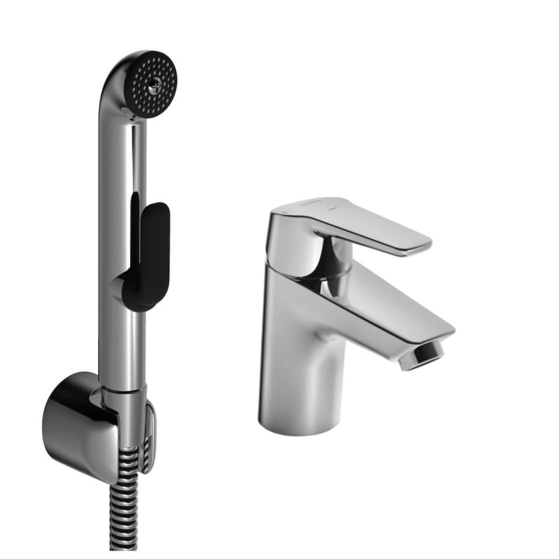 HANSA HA224 umyvadlová baterie bez výpusti s bidetovou sprškou SIKOBHE232