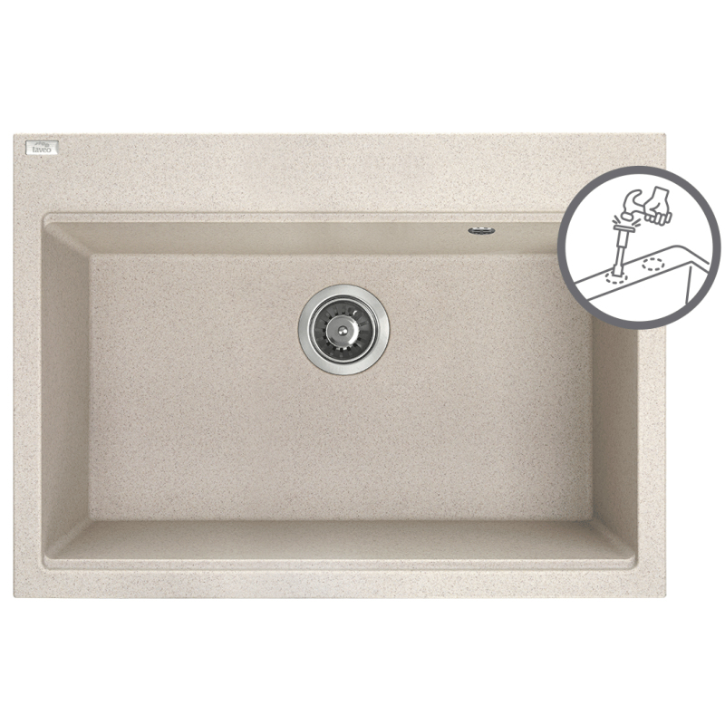 Kuchinox TAU jednodřez, granit SBT_4107