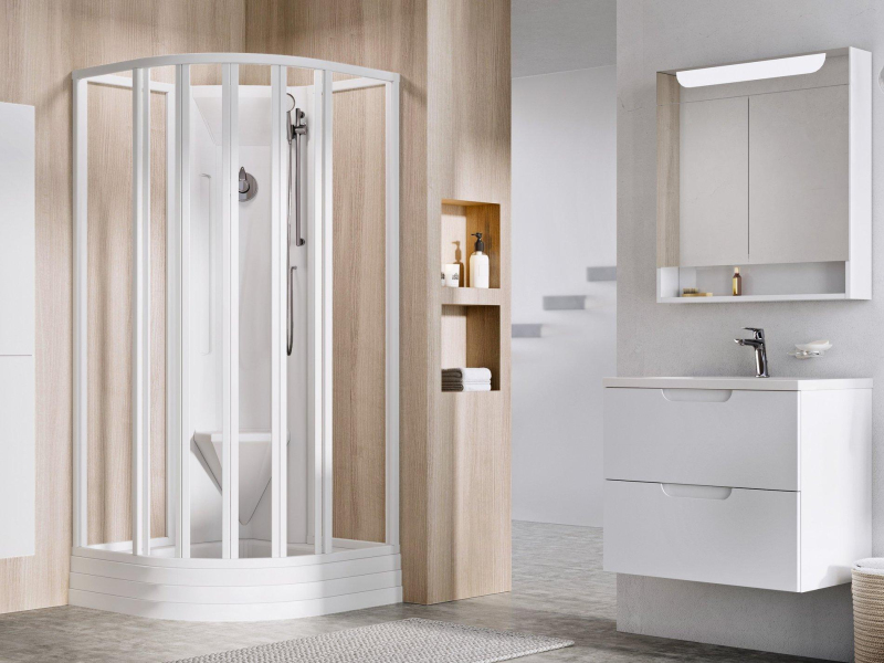 Sprchový box Supernova ASBKP6 (ASBKP6 80x80, bílá+transparent (4 díly))