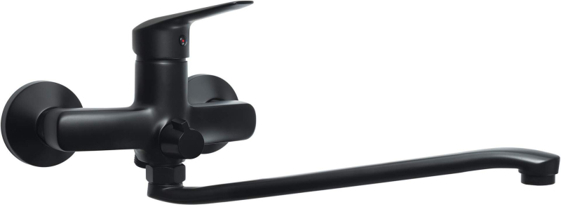 Deante BORO NERO nástěnná umyvadlová baterie s dl.ramínkem a přip.na hadici BMO_N56M