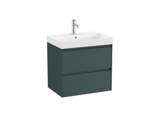 Koupelnová skříňka s umyvadlem Roca ONA 65x64,5x46 cm zelená mat ONA652ZZM