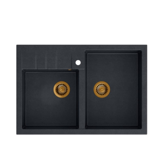 Dřez Quadron BILL120 černý diamant měď HCQB9062U8_PVDC1