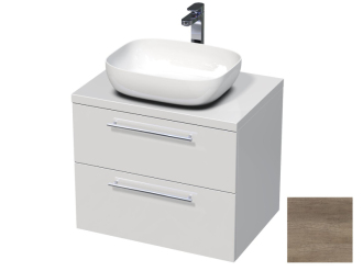 Koupelnová skříňka pod umyvadlo na desku Naturel Ratio 70x59,6x50 cm dub Nebraska šedý ND702Z56.32