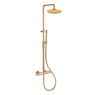Sprchový systém Paffoni s termostatickou baterií zlatá ZCOL646KLIQHG