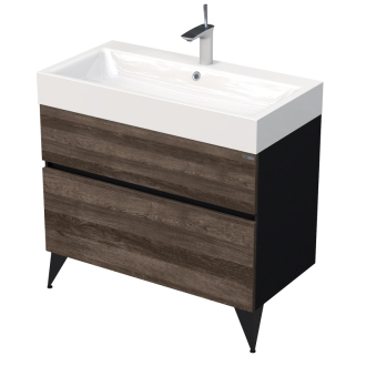 LUXE um. skř 90cm černá břidl/dřevo lesk LUXE90CDLBU