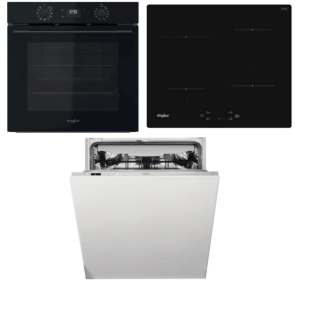 Akční set spotřebičů Whirlpool trouba OMK58CU1SB + myčka  WIC3C26F + indukční deska WSQ7360NE