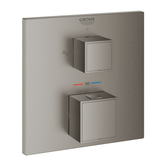 Vanová baterie Grohe Grohtherm Cube bez podomítkového tělesa kartáčovaný Hard Graphite 24154AL0