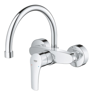 Dřezová baterie Grohe Eurosmart New s otočným ramínkem 150 mm chrom 32482003