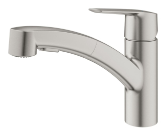 Dřezová baterie Grohe Start s otočným ramínkem, 2 proudy supersteel 30531DC1