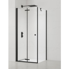 Sprchové dveře skl.,stěna, černá T 90x80 SATSK90S80C