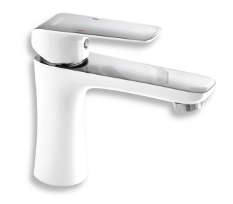 Umyvadlová baterie Novaservis Nobless Tina bez výpusti bílá/chrom 38001/1,1