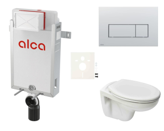 Cenově zvýhodněný závěsný WC set Alca k zazdění + WC S-Line S-line Pro SIKOAP9
