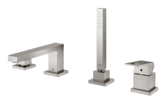 Vanová baterie Grohe Eurocube se sprchovým setem supersteel 19897DC1