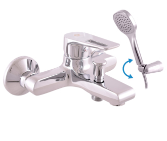 Vanová baterie RAV SLEZÁK Colorado se sprchovým setem 150 mm chrom CO254.5/2