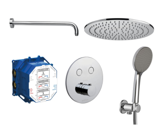 Sprchový systém Paffoni včetně podomítkového tělesa chrom SIKOBPPSET1