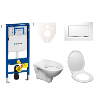 Cenově zvýhodněný závěsný WC set Geberit do lehkých stěn / předstěnová montáž+ WC S-Line S-line Pro 111.355.00.5ND5