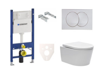 Cenově zvýhodněný závěsný WC set Geberit do lehkých stěn / předstěnová montáž+ WC SAT Brevis SIKOGES7W7S