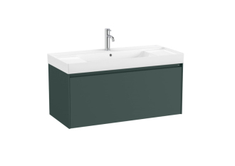 Koupelnová skříňka s umyvadlem Roca ONA 100x50,5x46 cm zelená mat ONA1001ZZM