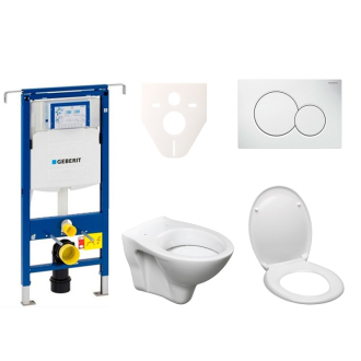 Cenově zvýhodněný závěsný WC set Geberit do lehkých stěn / předstěnová montáž+ WC S-Line S-line Pro 111.355.00.5ND1