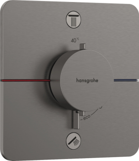 Vanová baterie Hansgrohe ShowerSelect Comfort Q bez podomítkového tělesa kartáčovaný černý chrom 15583340