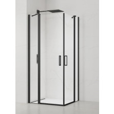 Sprchové dveře pev. 90x90 černé T, madlo SATFUDP9090C