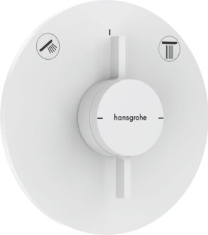 Vanová baterie Hansgrohe DuoTurn S bez podomítkového tělesa matná bílá 75418700