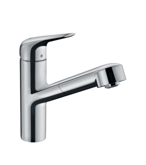 Dřezová baterie Hansgrohe Focus M42 s vytahovací sprškou chrom 71814000