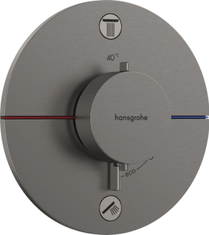 Vanová baterie Hansgrohe ShowerSelect Comfort S bez podomítkového tělesa kartáčovaný černý chrom 15554340