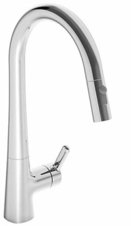 Dřezová baterie Hansa Designo s vytahovací sprškou, 2 proudy chrom 51362283