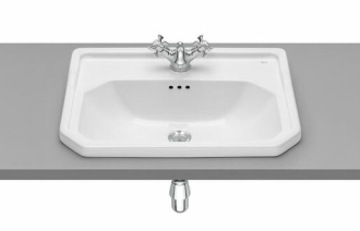 Zápustné umyvadlo Roca Carmen 60x45 cm otvor pro baterii uprostřed A3270A5000