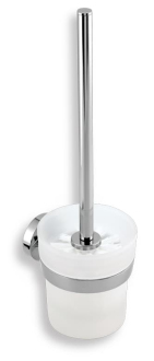 Wc štětka Novaservis Metalia 11 x10 cm bílá/chrom 0133,0