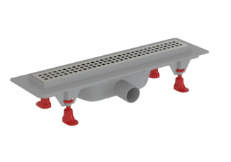 Sprchový žlab S-Line Multi 40 cm plast chrom lesk čtverečky ZLAB40
