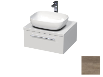 Koupelnová skříňka pod umyvadlo na desku Naturel Ratio 60x29,6x50 cm dub Nebraska šedý ND601Z26.32