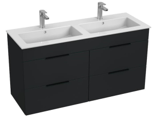 Koupelnová skříňka s umyvadlem Jika Cube 120x43x62,2 cm antracit mat H4536621763521