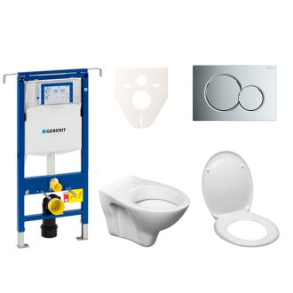 Cenově zvýhodněný závěsný WC set Geberit do lehkých stěn / předstěnová montáž+ WC S-Line S-line Pro 111.355.00.5ND2