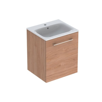 Koupelnová skříňka s umyvadlem Geberit Selnova 55x50,2x65,2 cm ořech hickory světlý 501.251.00.1