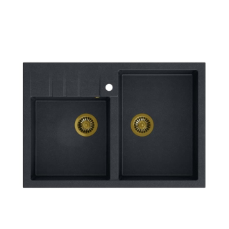 Dřez Quadron BILL120 černý diamant zla HCQB9062U8_PVDG1