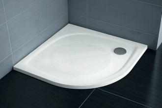 Sprchová vanička čtvrtkruhová Ravak 90x90 cm litý mramor XA237701010