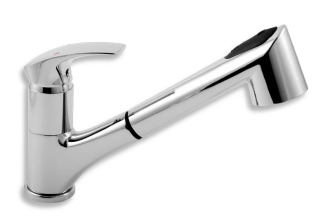 Dřezová baterie Novaservis Metalia 57 s vytahovací sprškou, 2 proudy chrom 57081.0