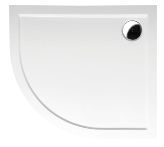 Sprchová vanička čtvrtkruhová Polysan 90x80 cm 72891