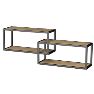 OXO ALU 119x44cm police, černá, LTD OXOALU11944B