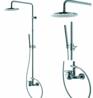 sprchový systém INDUSTRIAL se sprchovou baterií, chrom SIKOBWFSSSCR