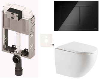 Závěsný wc set k zazdění  SAT SIKOTZTOR67BL