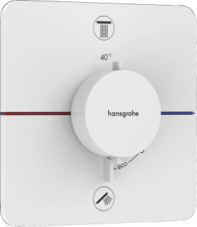 Vanová baterie Hansgrohe ShowerSelect Comfort Q bez podomítkového tělesa matná bílá 15586700